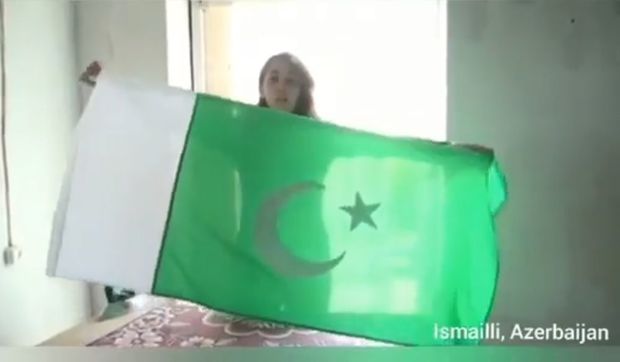 Pakistan Müdafiə Nazirliyi İsmayıllıda Pakistan bayrağının hazırlanması ilə bağlı paylaşım edib - VİDEO